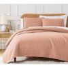 Twin/Twin XL Lightweight Blush Ultra Soft 2-Piece Microfiber Quilt Set