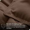 Twin size Down Alternative Comforter Set in Chocolate Brown Color