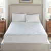 California King size Washable Quilted Mattress Pad with Elastic Fitted Skirt