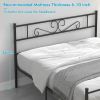 Full Sturdy Metal Platform Bed Frame with Headboard Footboard in Black Finish