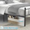 Full Sturdy Metal Platform Bed Frame with Headboard Footboard in Black Finish