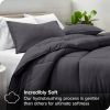 Queen Size All Season Super Soft Down Alternative Comforter Set Grey