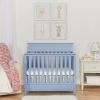 Pine Wood 4-in-1 Modern Convertible Crib Toddler Bed Daybed Baby Blue Finish