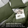 King/Cal King Wrinkle-Resistant Down Alternative Comforter Set in Olive Green