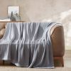 King size Cozy Lightweight Grey 100-Percent Cotton Blanket - Machine Washable