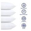 Set of 4 - King size Down Alternative Pillows - Machine Washable