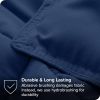 King/Cal King size Super Soft Down Alternative Comforter Set in Navy Blue