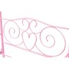 Twin size Sturdy Metal Canopy Bed in Pink