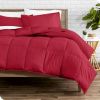 King/Cal King Size All Season Super Soft Down Alternative Comforter Set Red