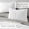 King Size Microfiber Pleated Soft Washed Comforter Set White
