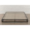 Queen size 6-inch Low Profile Metal Platform Bed Frame with Wooden Slats