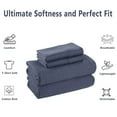 Mainstays Extra Soft Adult Jersey Bed Sheet Set, 4-Piece, Queen Size, Blue Cove, Stretch Knit, Breathable and Machine Washable