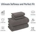 Mainstays Extra Soft Jersey Bed Sheet Set, 4-Piece, Queen Size, Charcoal, Breathable and Machine Washable
