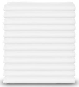 White Cotton Pillow Cases Standard Size Set of 12 Heavy Weight Quality Pillowcase with T 200 Thread Count Elegant Double Stitched Tailoring Pillo