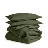 Full/Double size Super Soft Down Alternative Comforter Set in Olive Green
